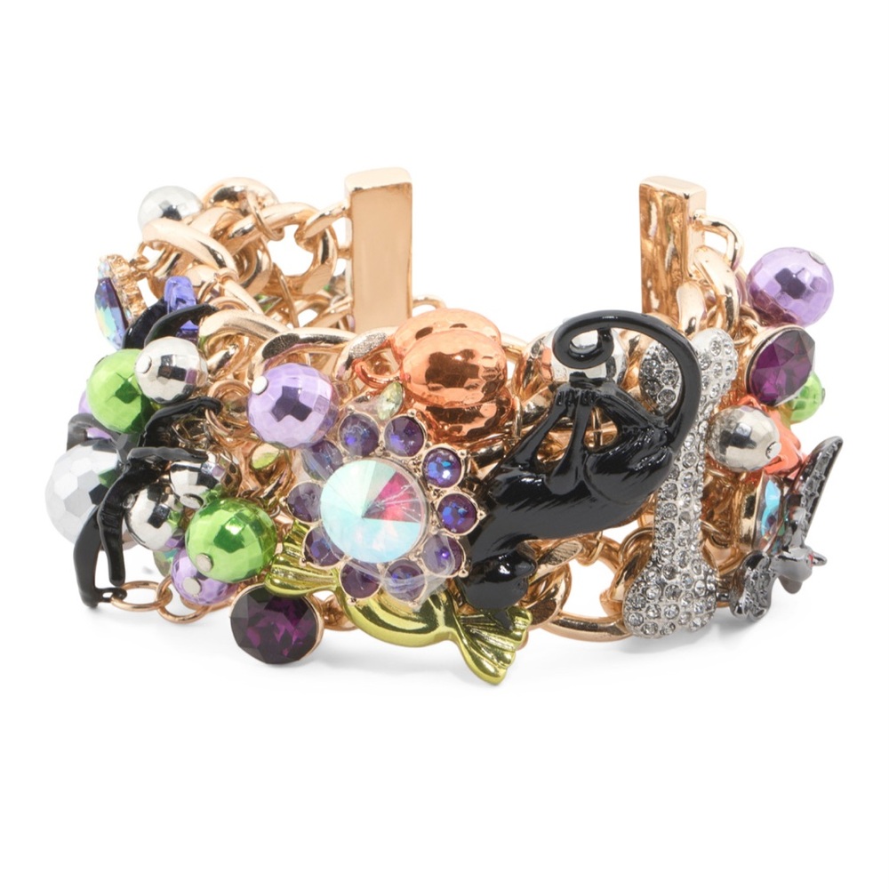 NWT Betsey Johnson Halloween Charm Toggle Bracelet